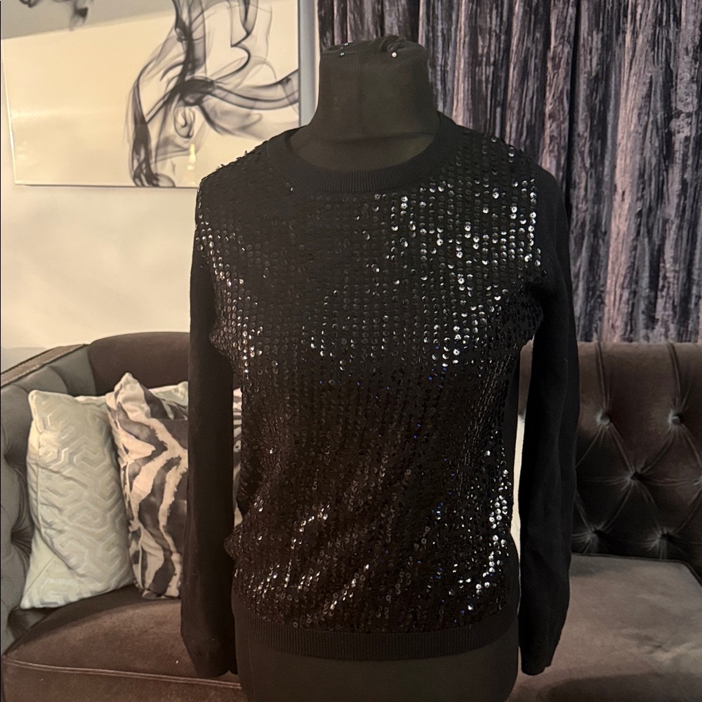 Forever 21 Black Sequin Sweater
